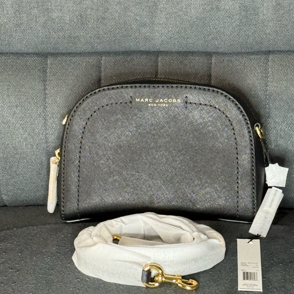 Marc Jacobs Black Boxed Dome Crossbody Bag